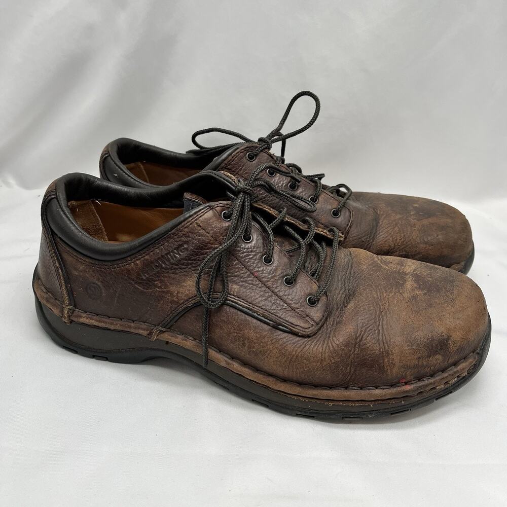 Red Wing Shoes 6704 Brown Leather Work Safety Oxford Shoes Safety Toe Mens 9.5D